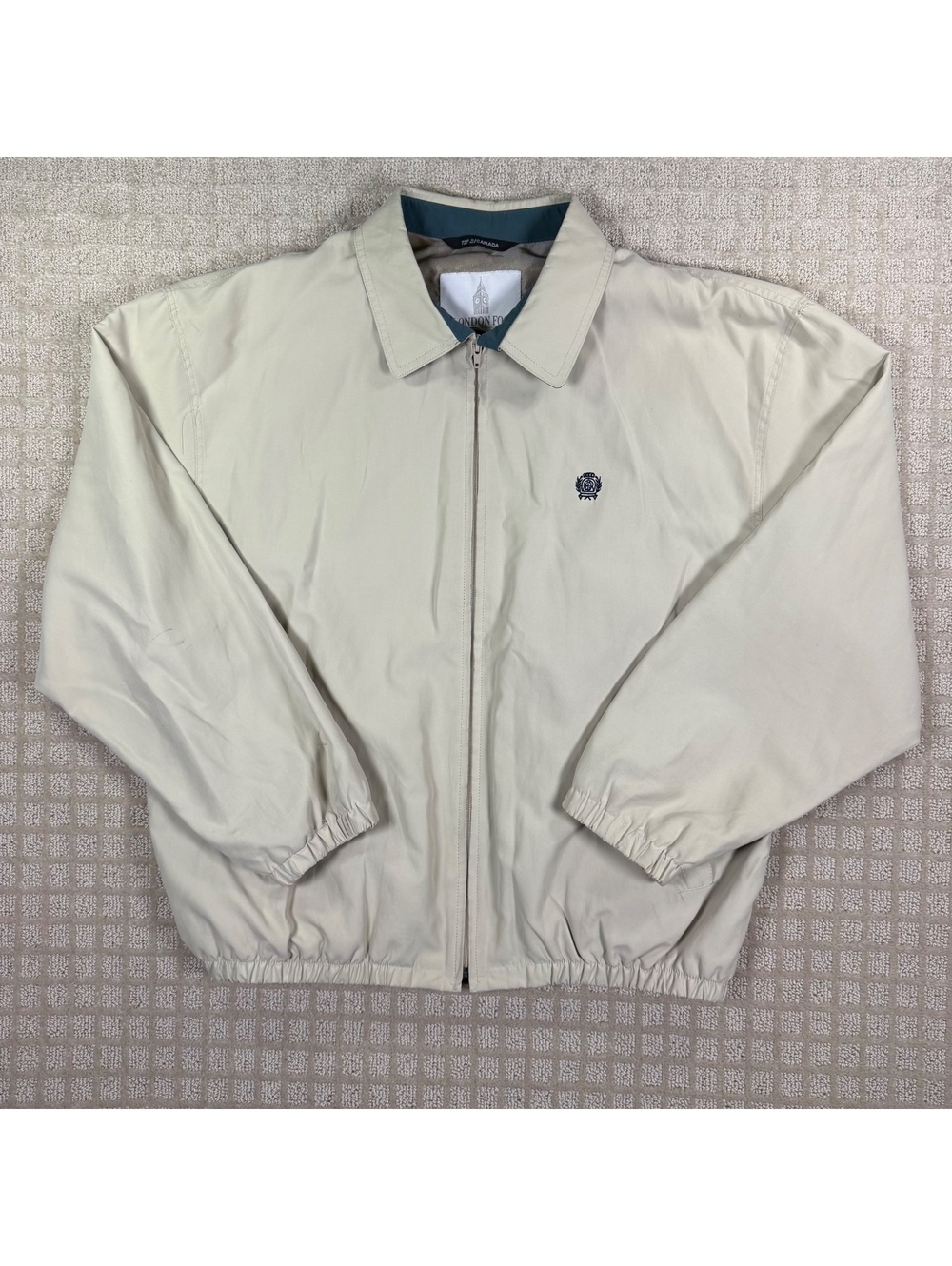 London Fog Harrington beige zip jacket M